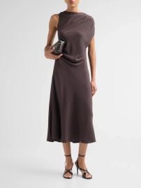 Theory Twisted Shoulder Midi Dress | Saks Fifth Avenue at Saks Fifth Avenue